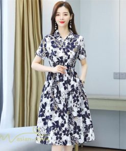 ミディアム | シャツワンピース レディース ワンピース 着痩せ 花柄 膝丈 ミディアムワンピース 上品 Aラインワンピース 春 夏新作 フリーサイズ サマーワンピース 通勤通学