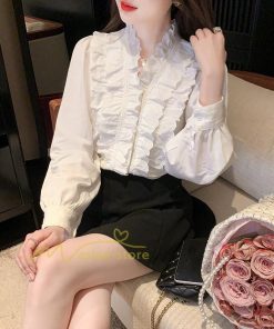 シャツ・ブラウス | ブラウス レディース 長袖 フォーマル 白 オフィス 無地 シャツ ビジネス フリル おしゃれ 入学式 卒業式 上品 お出かけ 面接 カジュアル 20代30代40代 きれいめ