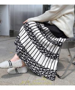 スカート | ロングウエストゴム プリーツ ロング丈 黒 グレー カーキ コーヒー レディース きれいめ 秋カジュアル 冬ニット 秋冬 オフィス