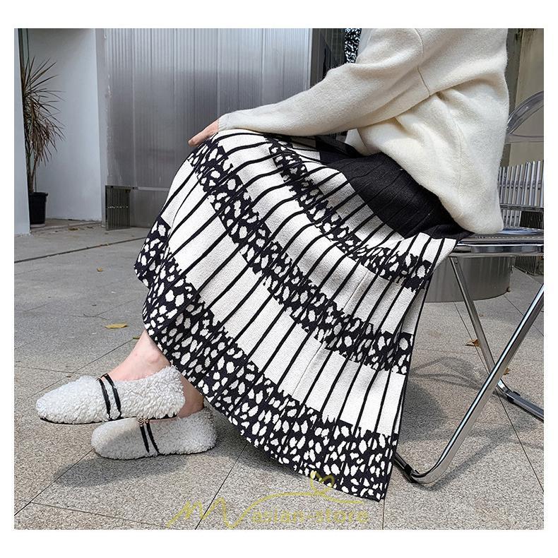 スカート | ロングウエストゴム プリーツ ロング丈 黒 グレー カーキ コーヒー レディース きれいめ 秋カジュアル 冬ニット 秋冬 オフィス