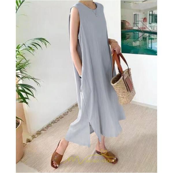 マキシ | ワンピース 秋インナー タンクトップ ミモレ丈 レディース ルームウェア 部屋着 落ち感 無地 タンクワンピース 送料無料 20代30代 可愛い 40代50代