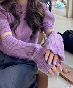 ニット・セーター | アームウォーマー ニットトップス 韓国風