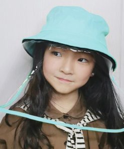 （子供）その他 | サファリハット キッズ 取り外し可能 日よけ帽子 バケットハット 保育園 帽子 男女兼用 折りたたみ フェイスシールド【ネコポス