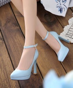 パンプス | ハイヒール シューズ ポインテッドトゥ ヒール 大きいサイズ レディース 走れる 細ヒール アンクルストラップ 宴会 歩きやすい ストラップ