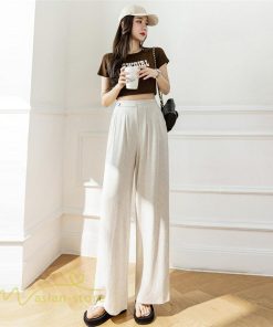 ワイドパンツ | レディース ゆったり おしゃれ ロングパンツ カジュアルパンツ 無地 きれいめ レディース 夏新作 ストレッチ ボトムス ひんやりパンツ ズボン