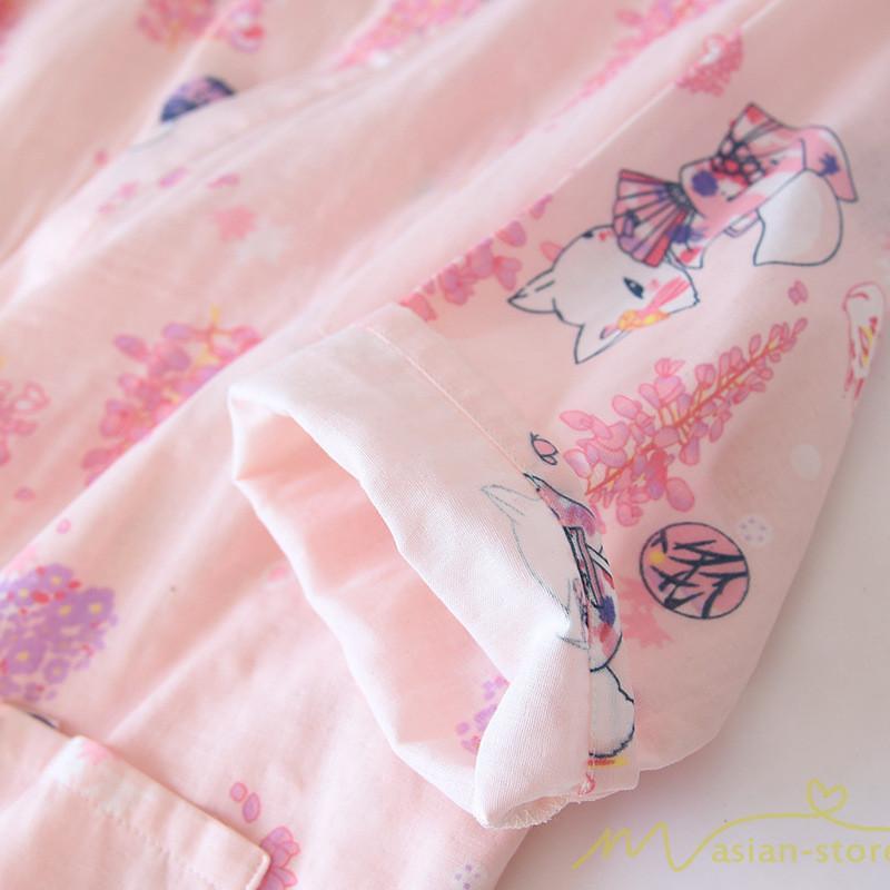 パジャマ ルームウェア | ルームウェア ネグリジェ パジャマ レディース ダブルガーゼ 綿100% ワンピース 長袖 ロング 春 夏 秋 薄手浴衣 バスローブ 花柄 おしゃれ かわいい 寝巻き