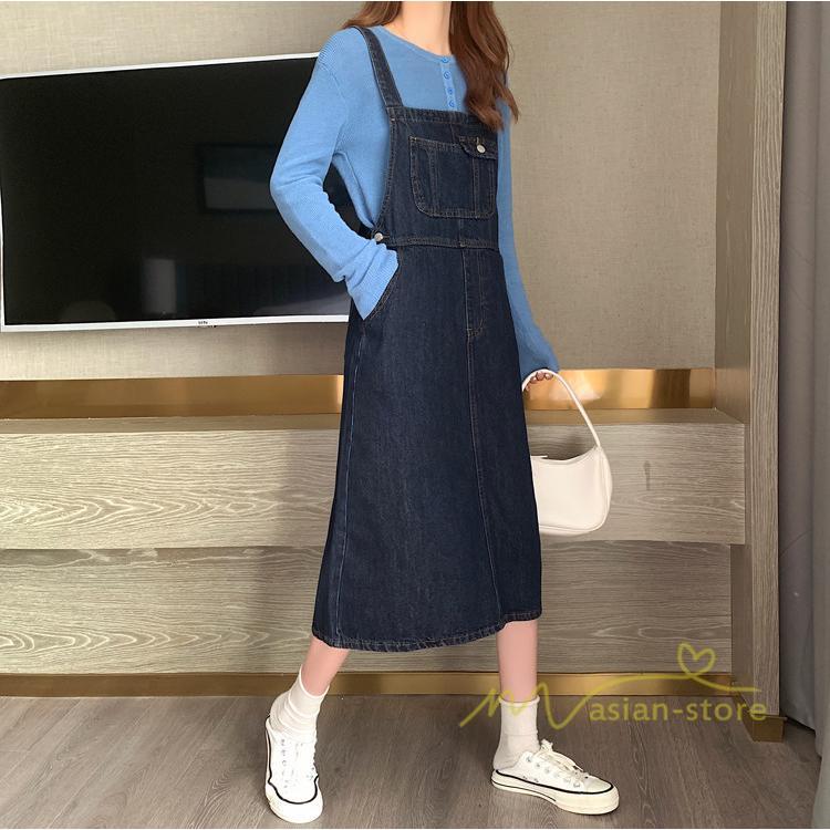 オーバーオール サロペット | デニムサロペットスカート レディース 40代 春夏 デニムワンピース レディス ボトムス ジャンバースカート カジュアル 無地 サロペット ストレート 着痩せ