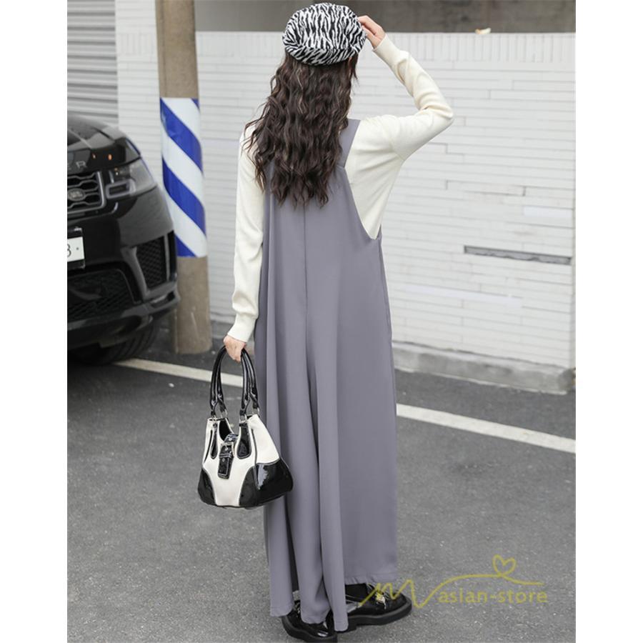 オーバーオール サロペット | サロペット 夏秋物 オーバーオール オールインワン ガウチョパンツ ワイドパンツ スカーチョ レディース 無地 送料無料 調整可 20代30代40代 可愛い 着痩せ