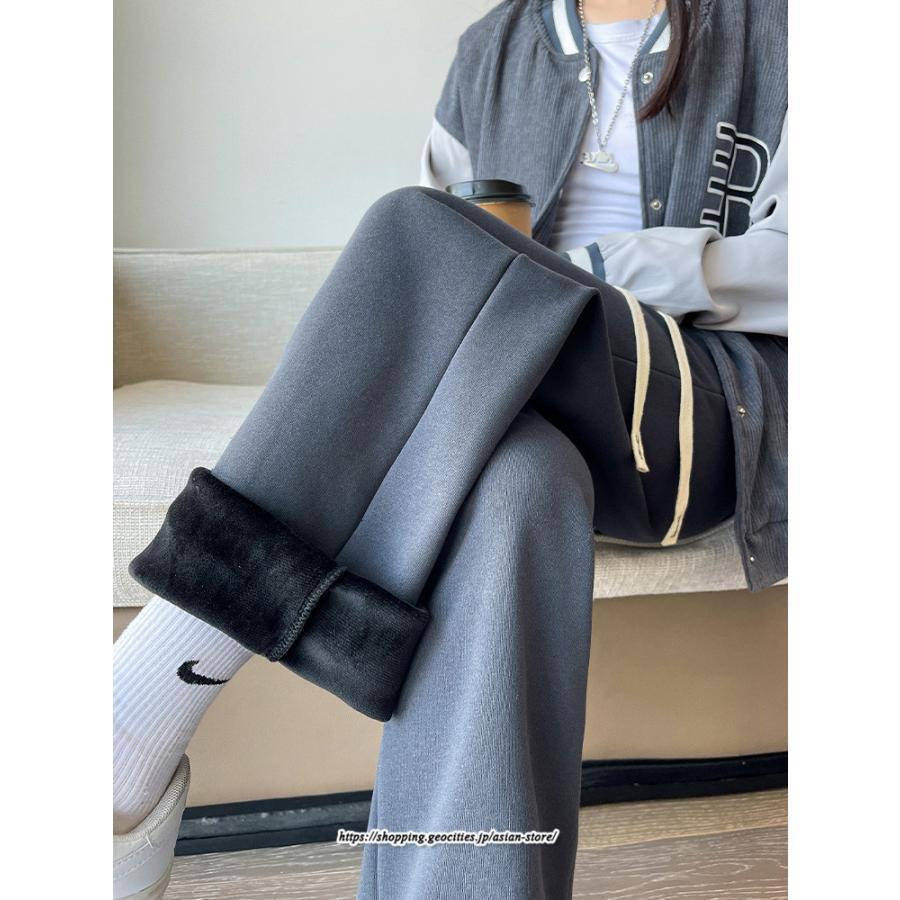 ワイドパンツ | スウェットパンツ レディース パンツ 裏起毛 ズボン ロングパンツ 秋 冬 カジュアル 無地 ウエストゴム 楽ちん ルームウェア シンプル 綿 コットン 動きやすい