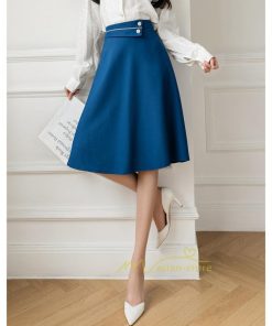 スカート | ロング丈 レデース 秋 冬  Aラインハイウエスト 体型カバー お洒落 通勤 OL 上品 20代 30代 40代 秋服 ビジネス 2021作 カジュアル 着痩せ