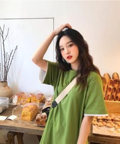 tシャツ・カットソー | Tシャツ 半袖 レディース カットソー バックギャザー トップス ビッグティーシャツ 2019春夏新作 大人気 ロングティーシャツ 可愛い シンプル ゆったり