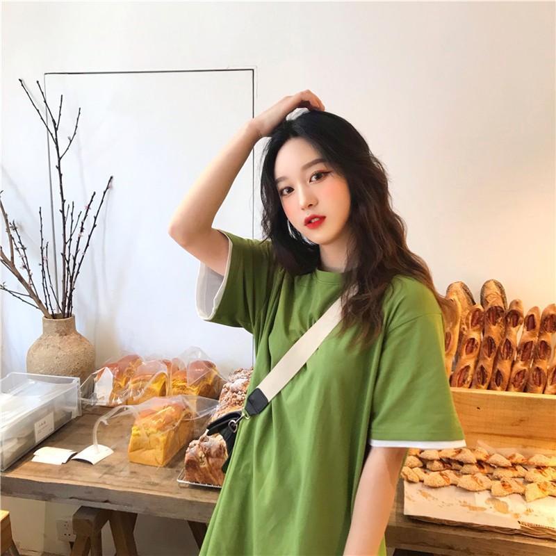 tシャツ・カットソー | Tシャツ 半袖 レディース カットソー バックギャザー トップス ビッグティーシャツ 2019春夏新作 大人気 ロングティーシャツ 可愛い シンプル ゆったり