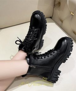 ショートブーツ | ブーツ レディース 黒 低反発 黄色 白 編み上げ 歩きやすい 足が痛くならない 厚底 おしゃれ 春 50代　 40代 秋 30代 新作 20代