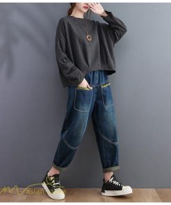 ｔシャツ・カットソー | 長袖Tシャツ レディース 無地 丸首 かじゅある 無地 カットソー ショート 長袖 秋コーデ ゆったり 着痩せ 体型カバー 春 フリーサイズ 新作 秋 シンプル 可愛い