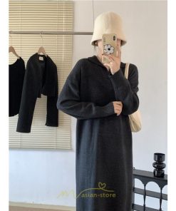 ニットワンピース | ワンピース 春 春服 レディース 長袖 ゆったり vネック 着痩せ 可愛い おしゃれ 大人フェミニン 女子会 通勤 デート お出かけ 秋冬