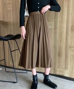 ロングスカート | プリーツスカート ハイウエスト 着やせ