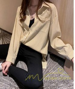 在庫ある | 短納期シャツレディースブラウス ビジネスカジュアルゆったりシャツトップス フォーマルシャツ オフィスブラウス ストライプ 薄手 通学通勤 春夏衣装 着痩せ