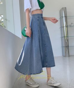 スカート | デニムロング レディース ロングボトムス フレア大きいサイズ 無地 シンプル 秋物 秋服 オシャレ キレイめ 秋冬