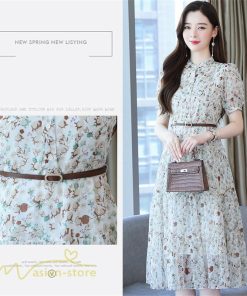 ミディアム | ワンピース レディース 着痩せ Aラインワンピース サマーワンピース 春 夏 ミディアムワンピース 上品 大きいサイズ 花柄 フレア 上品 20代 30代 半袖 40代