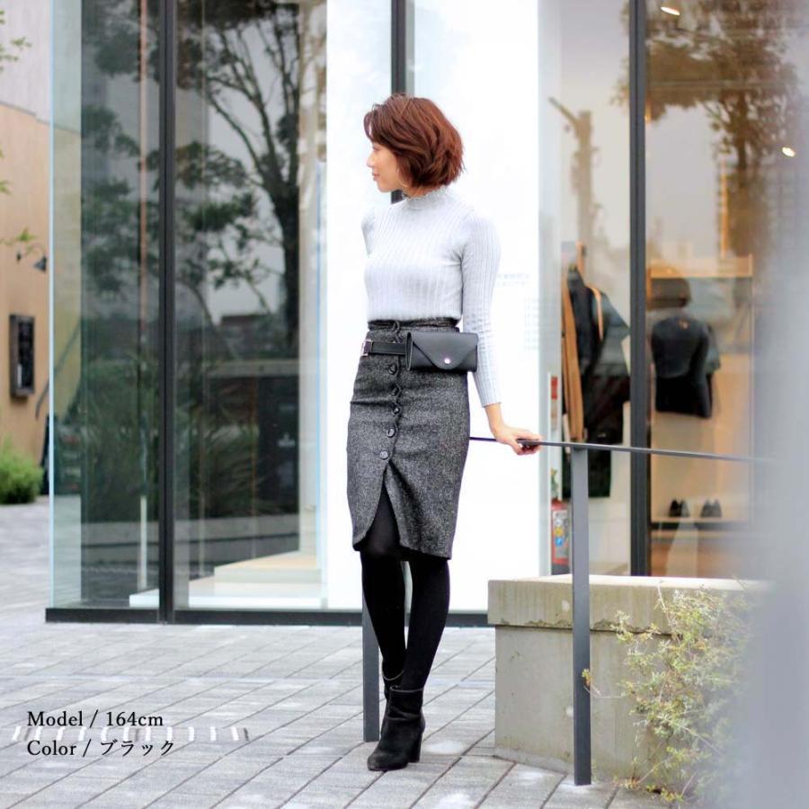 タイトスカート | ツイード スカート レディース 秋冬 ハイウエスト ひざ丈 ミモレ丈