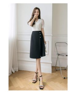 スカート | 膝丈 ひざ丈 Aラインスリット レディース 夏 おしゃれ 夏大人カジュアル 脚長 着痩せ ハイウエスト 上品 春夏秋冬 セクシー