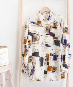 シャツ・ブラウス | ブラウス レディース 長袖 韓国風 柄シャツ