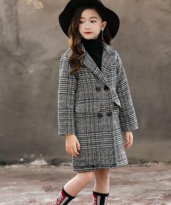 (子供)その他 | 新品 中学生 お出かけ 秋冬 キッズ 長袖 カジュアル 暖かい チェックコート 子供服 裏地付き 可愛い おしゃれ 女の子