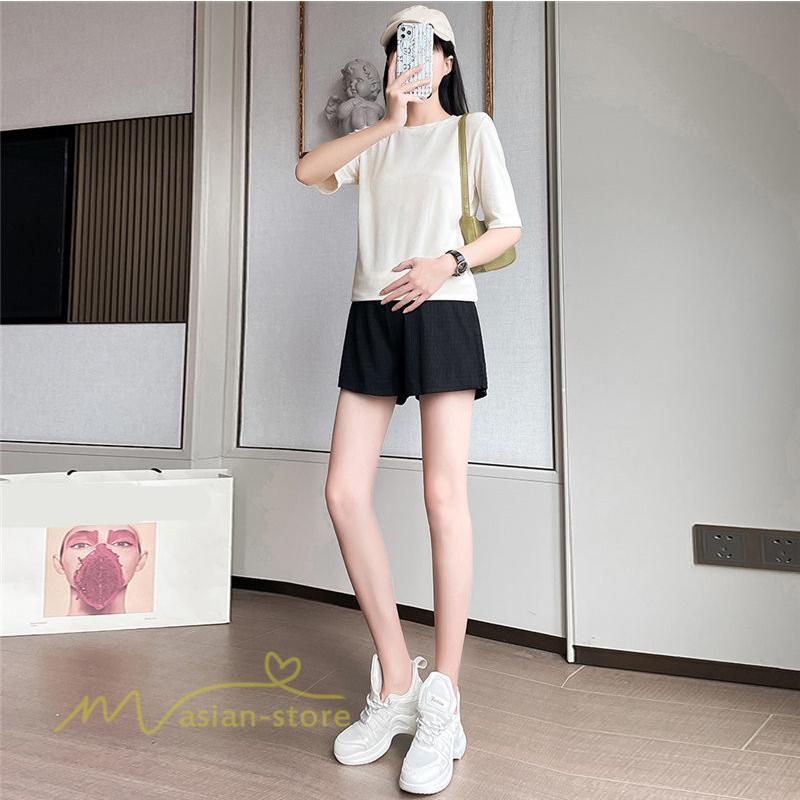 パンツ レギンス | マタニティパンツ ショート丈 レディース サマーパンツ 夏 薄手 ワイドパンツ 着痩せ ゆったり おしゃれ カジュアル 柔らか 上品 妊婦服 ウエスト調整 きれいめ