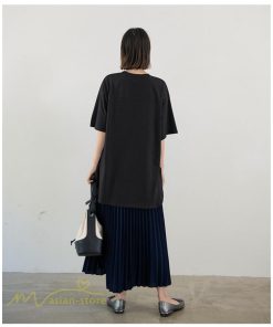 tシャツ・カットソー | カットソー Tシャツ レディース 着痩せ 無地 半袖 クルーネック おしゃれ フリーサイズ 6色展開 裾口スリット 夏新作 柔らか 体型カバー おしゃれ カジュアル