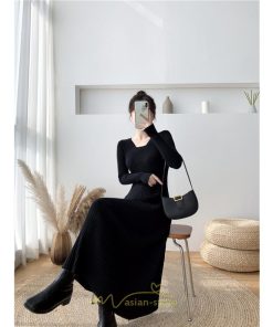 ニットワンピース | ワンピース 秋 秋服 レディース ニット ロングワンピース ロング 長袖 冬 冬服 Aライン 着痩せ 大人上品 お出かけ デート エレガント 送料無料 20代30代40代