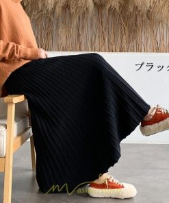 スカート | ロングレディース ニット ハイウエスト Aライン 着痩せ 秋冬新作 あったか 部屋着 おしゃれ ニット 外出 韓国ファッション 可愛い おうち時間