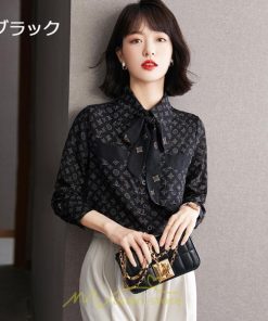 シャツ・ブラウス | シャツ ブラウス 秋冬 レディース リボン シフォン きれいめ フォーマル 春 長袖 通勤 OL オフィス ビジネス カジュアル キレイめ おしゃれ 高級感 綺麗 可愛い