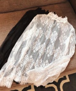 透かし編みトップス | トップス インナー ブラウス 長袖 レディース ネック シースルー