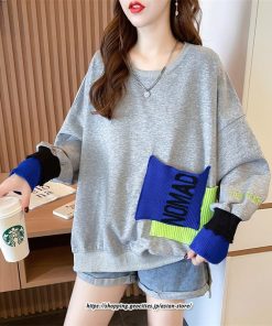 パーカー | トレーナー レディース プルオーバー クルーネック 長袖 トップス Tシャツ スウェット ゆったり トップス 大きいサイズ 秋冬 送料無料 おしゃれ 韓国