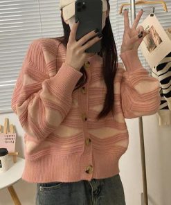 ニット・セーター | ニットカーディガン 秋冬レディース 配色