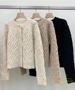 カーディガン | ニットショート丈 アウター レディース 羽織り 無地 長袖 ライトアウター セーター 秋冬 ニット 可愛い 20代30代 通学通勤