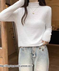 ニット・セーター | カットソー ニット レディース ハイネック 長袖 秋冬 春 トップス スリム ストレッチ インナー 無地 長袖ニット 長袖カットソー 着痩せ 通学通勤 プルオーバー