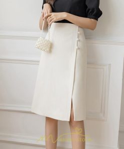 スカート | 膝丈 ひざ丈 Aラインスリット レディース 夏 おしゃれ 夏大人カジュアル 脚長 着痩せ ハイウエスト 上品 春夏秋冬 セクシー