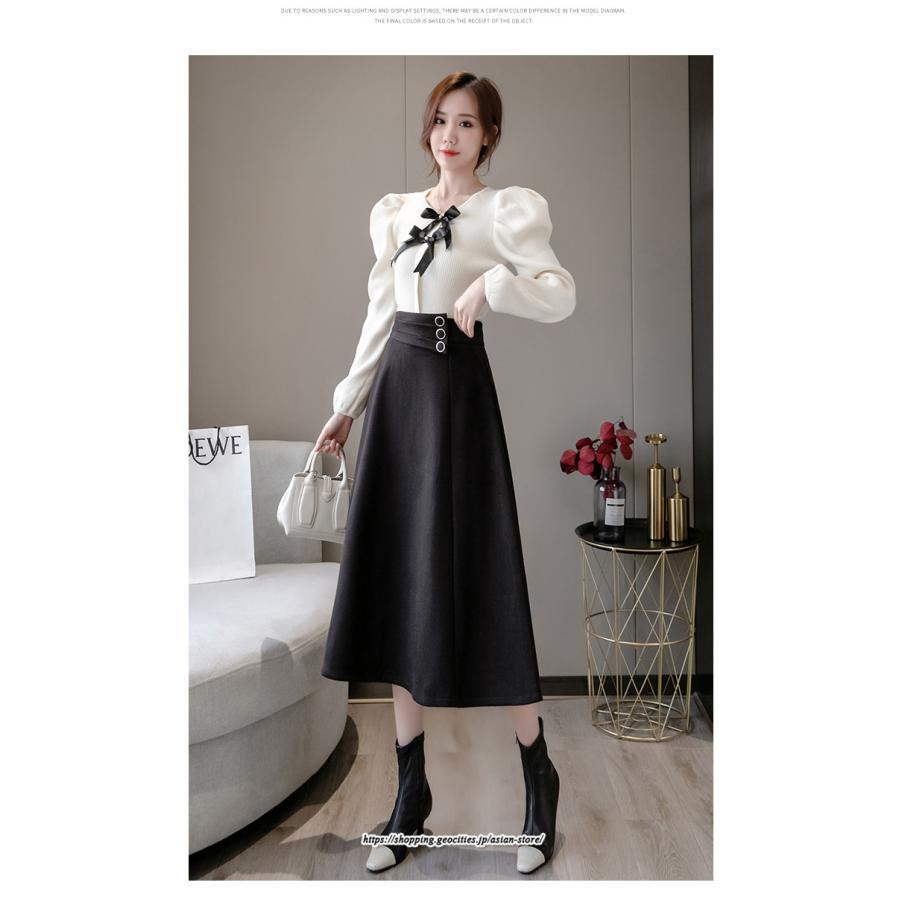 スカート | レディース ロング フレア Aライン 秋冬 送料無料 無地 きれいめ 30代 40代 50代 着やせ 上品 通勤 通学 秋冬 2022新作 キレイめ 暖か 通勤 ラシャ