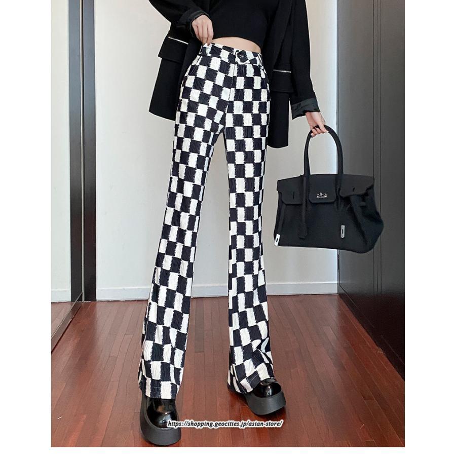チノ・テーパード・ジョガー・スキニーパン | パンツ レディース フレアパンツ ロングパンツ チェック柄 カジュアル ハイウエスト ワイドパンツ トレンド かわいい おしゃれ 楽ちん お出かけ 送料無料 デート
