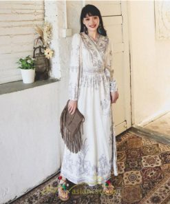 マキシ | マキシワンピース ロングワンピース レディース 夏 秋 長袖 紺 ゆったり Aライン 花柄プリント きれいめ リゾート 大人 20代 母 40代 同窓会 二次会 ママ 30代