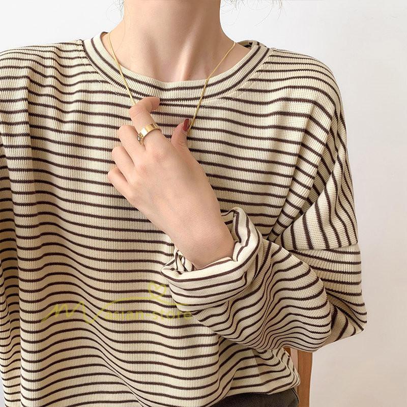 tシャツ・カットソー | Tシャツ レディース トップス 長袖 カットソー ボーダー シンプル ボートネック ストライプ柄 20代30代40代50代 着回し 通勤通学 お出かけ カジュアル 着痩せ