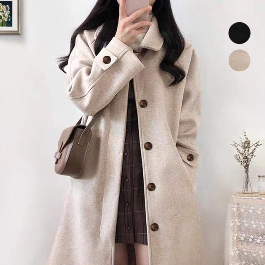 トレンチコート | ステンカラーコートレディース中綿コート冬