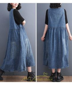 オーバーオール サロペット | オーバーオール デニムサロペットスカート ロングスカート ジャンパースカート デニムスカート レディース ポケット 大人 無地 20代30代 キュート 40代