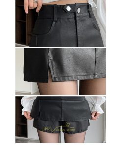 スカート | ミニレディース レザー Aライン タイト フェイクレザー 美シルエット シンプル ショート丈 着回し 通勤 お出かけ カジュアル