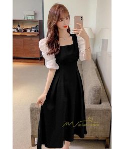 ミディアム | ワンピース レディース きれいめ フォーマルワンピース 結婚式 ドレス 二次会 膝丈ワンピース 40代 カジュアル ナチュラル お出かけ レトロ風 韓国ファッション