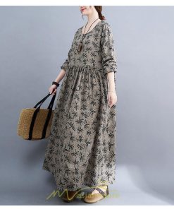 マキシ | ロングワンピース 大きいサイズ レディース  緑 灰色 細見え 着痩せ 美シルエット セクシー 女子力 トレンド 女子 大人 体型カバー 海外セレブ ぽっちゃり 花柄