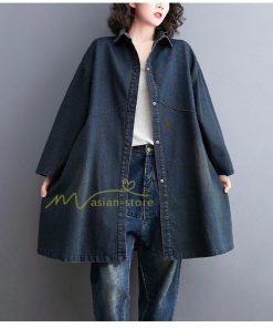 デニムコート | デニムジャケット デニムシャツ レディース ロング丈コート ゆったり ジージャン アウター カジュアル お出かけ 春秋物 ワンピース 着痩せ 20代30代40代50代