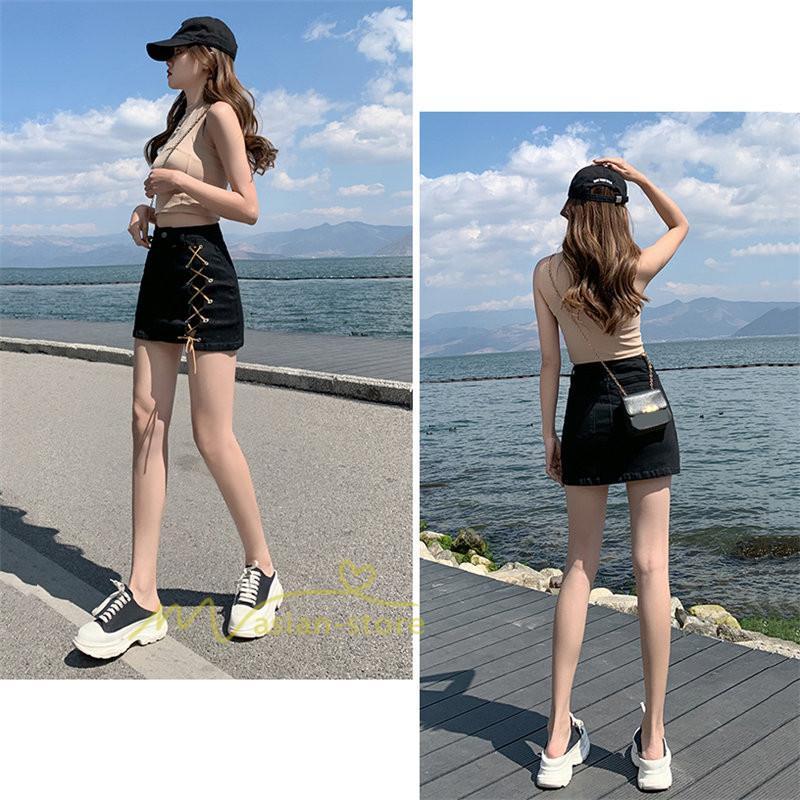 ショートパンツ | スカート風レディースデニムショーパン ハイウエスト 短パン 20代30代40代 カジュアル 通勤通学