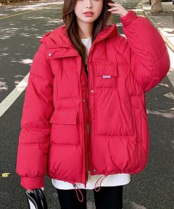 ジャケット・ブルゾン | 中綿フェイクダウンジャケット フード付き